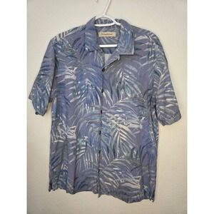 Tommy Bahama Men's 100% Silk Short Sleeve Button Up Medium